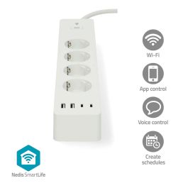 Nedis SmartLife 4 Stikdåse med 2xUSB og 2xUSB-C / 2 meter