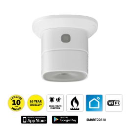 Alecto SMARTCOA10 Smart kuliltedetektor med 10 års sensordriftstid