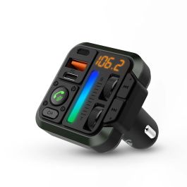 FM sender til bilen BT/Mikrofon/Hurtig oplading/2xUSB/Google Assistant/Siri