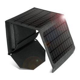 Solcellepanel 24W m/ 2 udgange + 18V DC