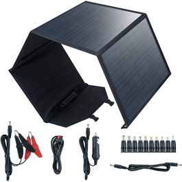 Solcellepanel 80W m/ 2 USB udgange + 18V DC
