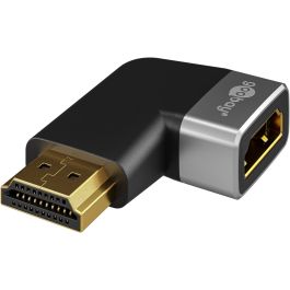 Goobay HDMI Vinklet Adapter 270° Horisontal, 8K @ 60 Hz, Guldbelagt