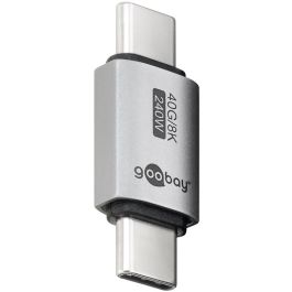 USB-C 4.0 til USB-C Han, adapter, lige, grå