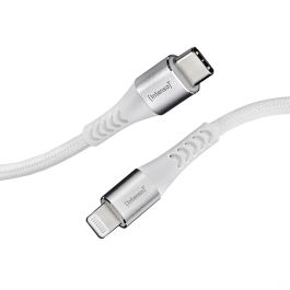 Intenso USB-C 3.0 til Lightning lade- og datakabel, MFI, tekstil, hvid, 1,5m