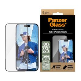 PanzerGlass Skærmbeskyttelse iPhone 16 | 15 | Ultra-Wide Fit