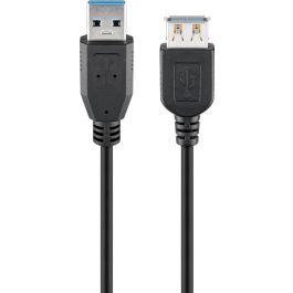 USB-A 3.0 forlængerkabel, sort, 2m