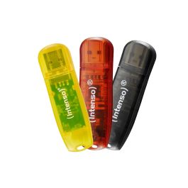 Intenso 32GB USB-stik - 3 stk. - Gul, Rød & Sort