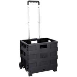 Trolleykasse m/ hjul, sammenklappelig - max 25 kg.