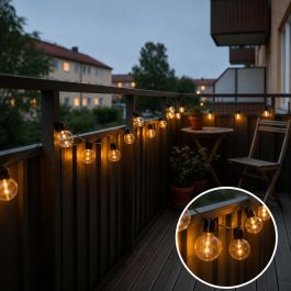 Solcelle lyskæde m/ 20 pærer