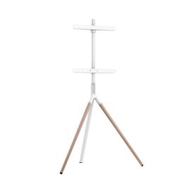 Sinox SWB8260 TV Gulvstander 45"-65" Hvid/bøg med kabelskjuler