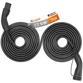 Lapp Type 2 ladekabel til elbil – spiralformet, 22 kW - 7 meter