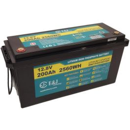 E&J Lithium batteri 12V 200Ah m/ varme & Bluetooth