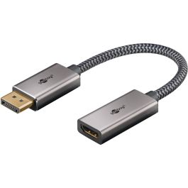 Goobay DisplayPort/HDMI adapterkabel, tekstil, 4k/60Hz