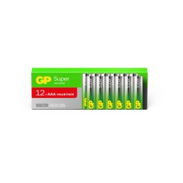 GP Super Alkaline AAA / LR03 batterier - 12 stk.
