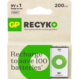 GP ReCyko 9V batteri, 200mAh - 1 stk.
