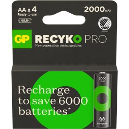 GP Recyko Pro AA-batteri, 2000mAh - 4 stk.