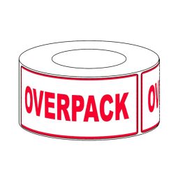 Overpack labelrulle 1500 stk. m/ 7,5cm hul