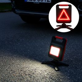 LED Arbejdslampe m/ 1400 lumen & advarselstrekant