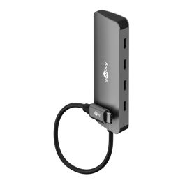 4-Port USB-C 3.2 Hub, 10 Gbit/s alu, 0,1m