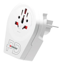Skross Rejsestik World to Europe/DK Inkl. USB PD (1x USB-A/1x USB-C)