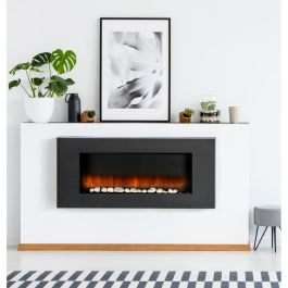 Elektrisk pejs med varme & flammeeffekt, 2000W