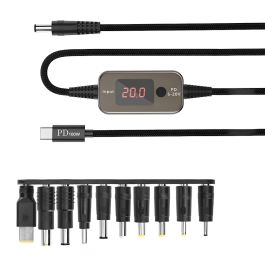 Universal laptop strømforsyning 100W – USB-C PD input + 11 adapterstik