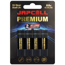 Japcell Premium AA/LR06 alkaline batterier – 4 stk.
