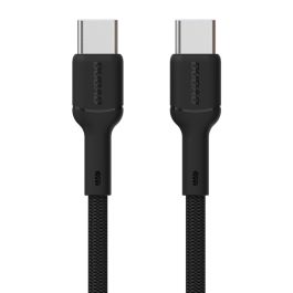 Dudao L9C USB-C 2.0 til USB-C lade- og datakabel, tekstil, sort, 1m