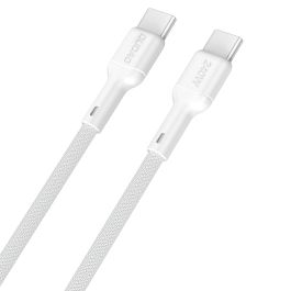 Dudao L9CMAX USB-C 2.0 til USB-C lade- og datakabel, 240W, tekstil, hvid, 2m