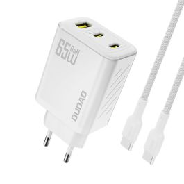 Dudao A29C Multiport GaN oplader 65W PD/QC inkl. USB-C kabel - Hvid