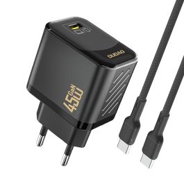 Dudao A28C USB-C GaN oplader 45W PD inkl. USB-C kabel - Sort