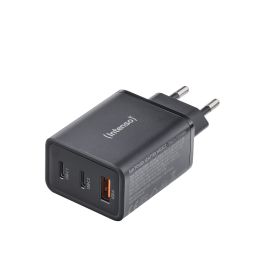 Intenso USB Multiport GaN lader 65W (2xUSB-C/1xUSB-A) PD 3.0/QC 4.0 - Sort