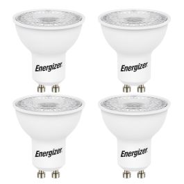 Energizer GU10 LED pære 4.9W (345lm), 3000K, Varm hvid, 4 stk.