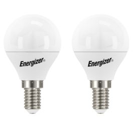 Energizer E14 LED kronepære 4.9W, (470lm), 3000K, Varm hvid, 2 stk.