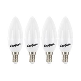 Energizer E14 LED kertepære 4.9W (470lm), 3000K, Varm hvid, 4 stk.