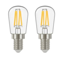 Energizer E14 LED glødepære 2W (240lm), 3000K, Varm hvid, 2 stk