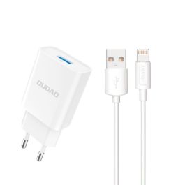 Dudao A4EU USB-A lader 10W inkl. Lightning kabel - Hvid