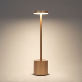 Opladelig LED bordlampe med touch - Guld