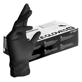 Nitrilhandsker CAT III - pudderfri, latexfri - Medium - 100 stk. pr. æske - Sort