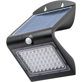 LED solcellelys til væg med bevægelsessensor - 4W Sort