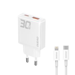 Dudao A30EU USB-A/USB-C Multiport GaN oplader 30W inkl. Lightning kabel