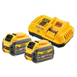 DeWalt DCB118X2-QW sæt med 2x 18-54V 9.0 Ah batterier og lader
