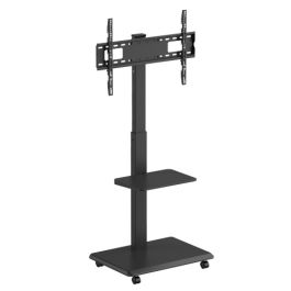 TV-præsentationsstativ m/ hjul og justerbar højde, 50 kg. 37"- 75"
