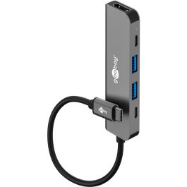 5-port USB-C 3.2 Hub (2xUSB-A/2xUSB-C/1xHDMI) alu, 0,1 m