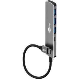 4-port USB-C 3.2 Hub (3xUSB-A/1xUSB-C) alu, 0,1 m