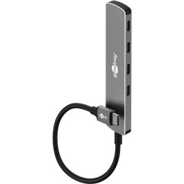 4-port USB-C 3.2 Hub (4xUSB-C) alu, 0,1 m