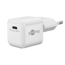 Goobay USB-C PD GaN hurtigoplader Nano 20W - Hvid