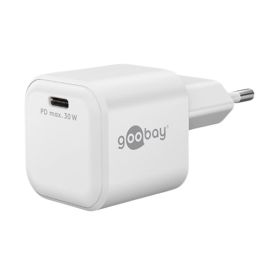 Goobay USB-C PD GaN hurtigoplader Nano 30W - Hvid