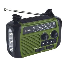 Nødradio - Håndsving/solcelle/lygte/powerbank/FM/AM/BT