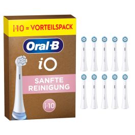 Oral-b iO Gentle Care tandbørstehoveder, 10 stk - Hvid